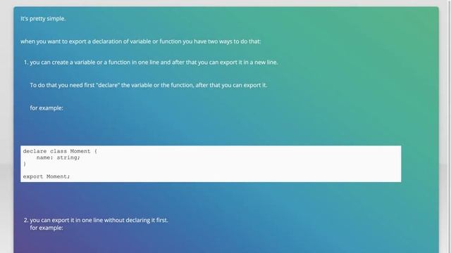 Why is `declare` word used in the `d.ts` files смотреть онлайн