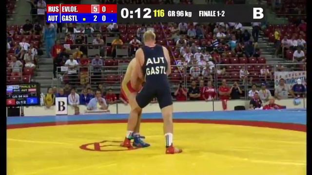 Finale 1-2 Greco-Roman 96 Kg (RUS) Musa EVLOEV vs (AUT) Daniel GASTL смотреть онлайн