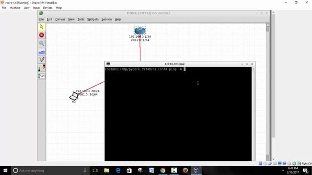 CORE Network Emulator - Ping A Broadcast Address смотреть онлайн