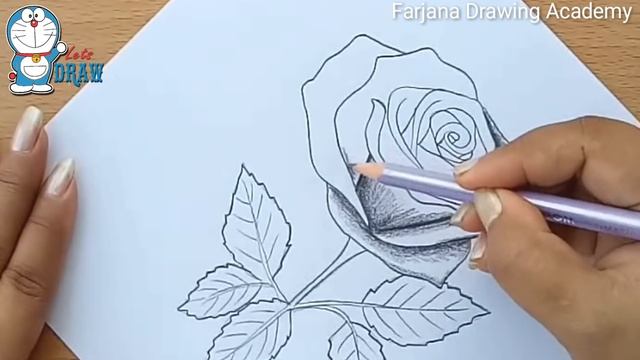 How to Draw A rose || Pencil Drawing and Shading смотреть онлайн