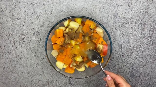 ТЫКВА + ЯБЛОКИ = ВСЕГДА УДАЧНЫЙ ВАРИАНТ!!! Очень ВКУСНАЯ ТЫКВА запеченная В ДУХОВКЕ для ПП смотреть онлайн