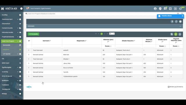 KRÉTA Lázár Ervin Program modul - Központi KRÉTA felülete смотреть онлайн