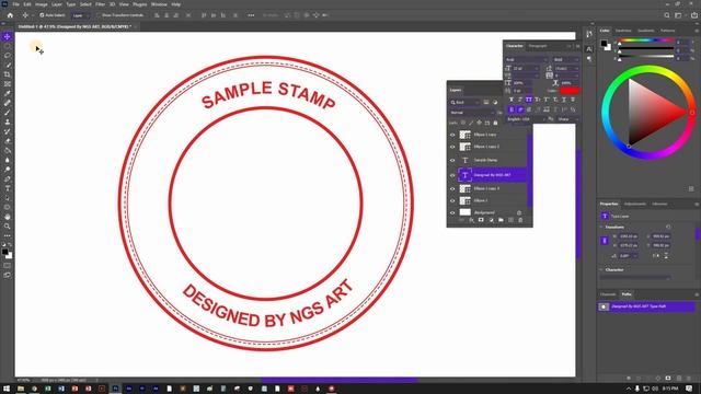 How to Create Stamp Desing in Photoshop | 16 Session | NGS Art смотреть онлайн