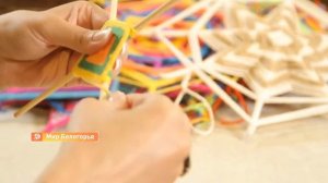 Мандала из цветных ниток: мастер-класс