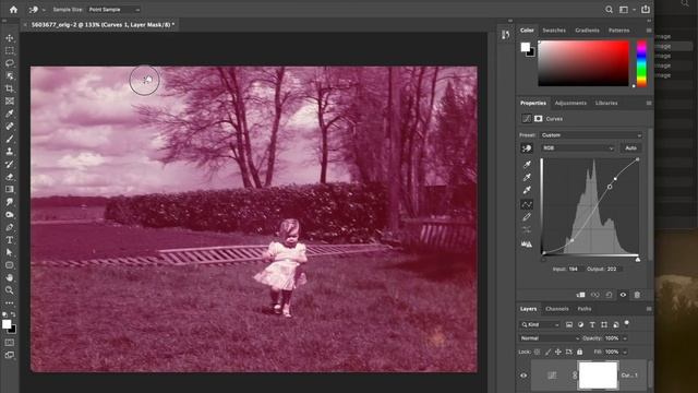 Photoshop CC: Correcting color casts with a curves adjustment layer смотреть онлайн