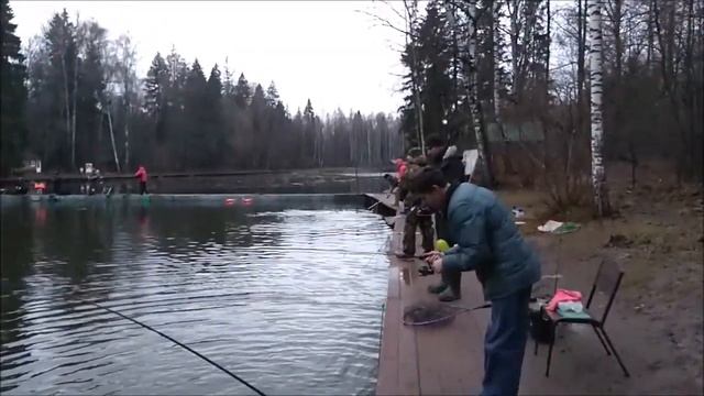 Поимки форели по всей акватории спорт - зоны. Клёвое место, Лосиный остров. смотреть онлайн