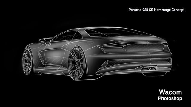 Porsche 968 CS Hommage concept (5) - Concept Car Sketch/Render(汽車概念速寫) смотреть онлайн