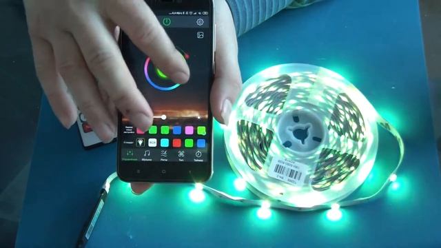 Светодиодная лента с блютуз и ик управлением! RGB лента. смотреть онлайн