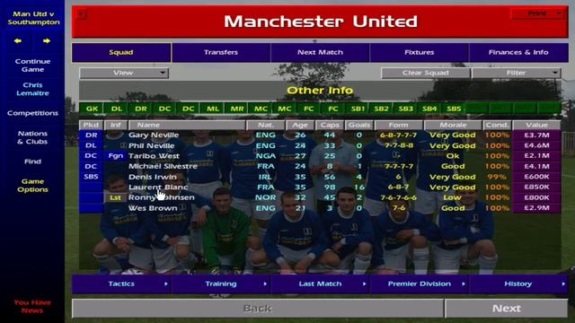 Championship Manager 00/01 live gameplay смотреть онлайн