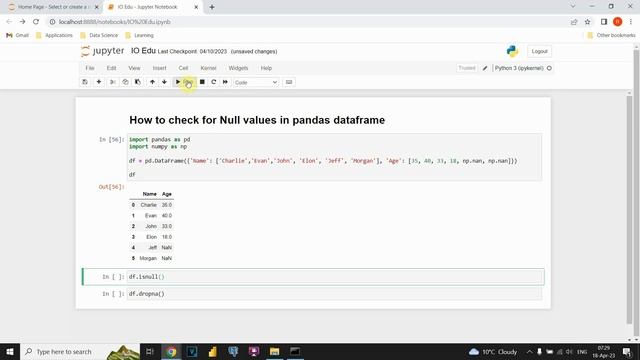 How to check for Null values in Pandas Dataframe смотреть онлайн