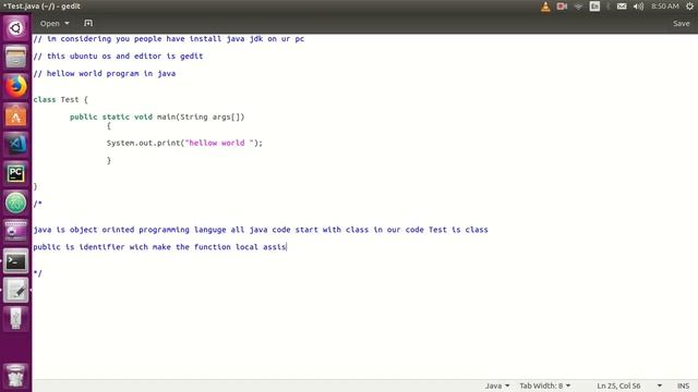Copy of java hello world program on ubuntu tutorial смотреть онлайн