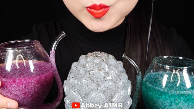 ASMR DRINKING SOUNDS 신기한 물 먹방 WATER DRINK MUKBANG, COLOURFUL DRINKS ABBEY ASMR