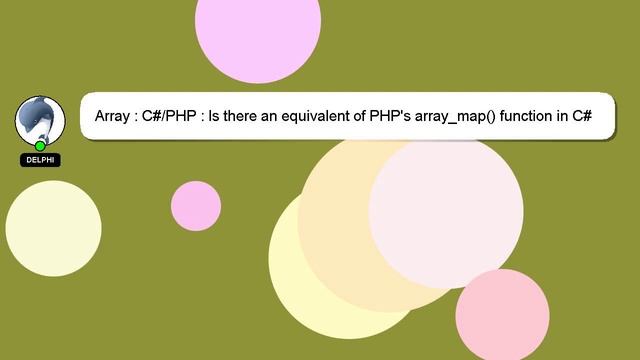 Array : C#/PHP : Is there an equivalent of PHP's array_map() function in C#? смотреть онлайн