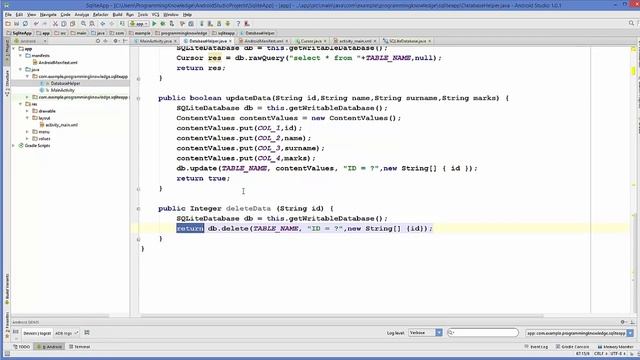 Android SQLite Database Tutorial 6 # Delete values in SQLite Database table using Android YouTube смотреть онлайн