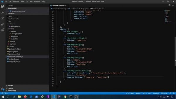 Webpack 4:  How to include html partials in multiple html templates