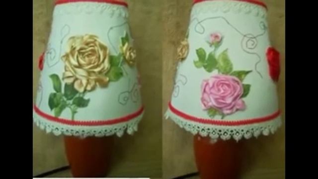 Креативные абажуры своими руками, вышитые атласными лентами смотреть онлайн