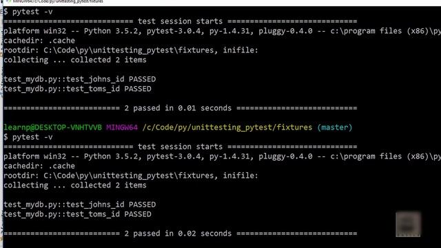 Python unit testing - pytest fixtures смотреть онлайн