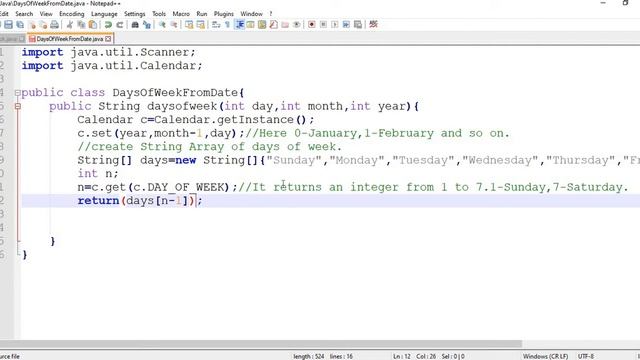How to Get the Week Days from a Given Date in Java || Using Calendar Class смотреть онлайн