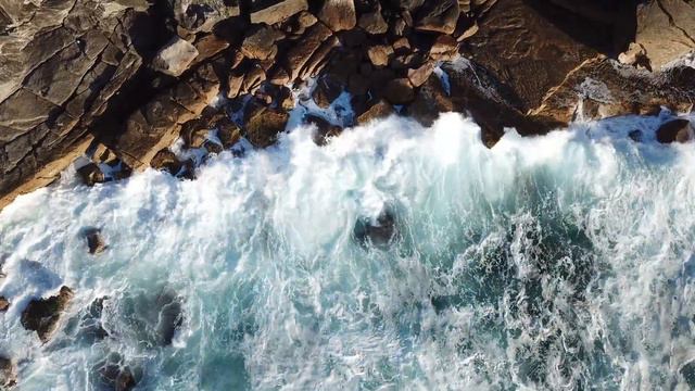 Nature Waves Ocean Sea Rock Live Wallpaper l FSV - Free Stock Video смотреть онлайн