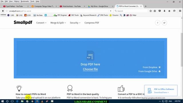 How to Convert Excel,Word,PPT to PDF Tutorial in Hindi/Urdu смотреть онлайн