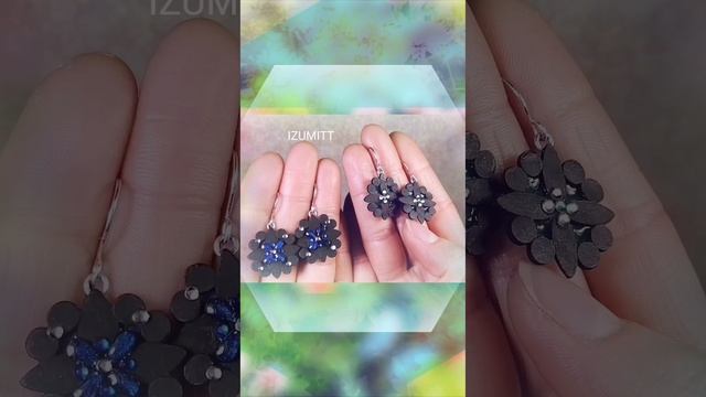Из холодного фарфора.#shorts #мозаика #лепка #холодныйфарфор #серьги