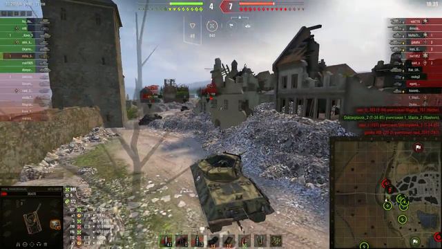 Крутой бой в World of Tanks,На танке M10 RBFM смотреть онлайн