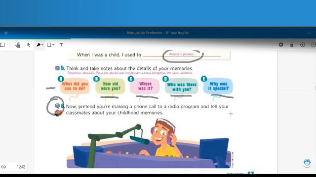 Inglês 8º ano - Correção Used to / Simple past - Irregular verb смотреть онлайн