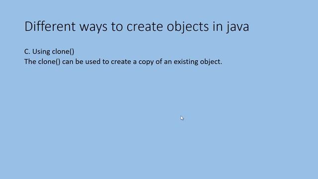 4 ways to create objects in java ( English ) смотреть онлайн