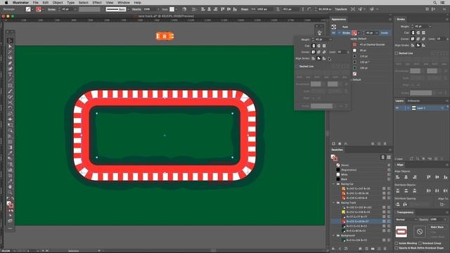 Race Track (1 Path) | Adobe Illustrator смотреть онлайн