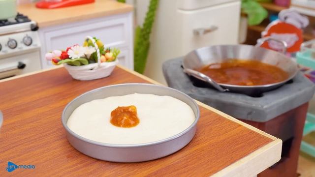 Making Miniature Pepperoni Pizza In Small Kitchen Set | ASMR Fast Food Miniature Cooking