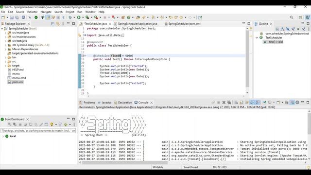 spring boot scheduler example #springboot смотреть онлайн