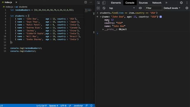 Javascript array find method смотреть онлайн