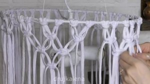 Люстра в стиле БОХО своими руками. Простое макраме из ТРИКОТАЖНОЙ ПРЯЖИ. DIY.