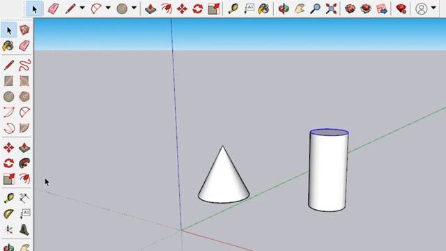 Рисование конуса и цилиндра в SketchUp смотреть онлайн