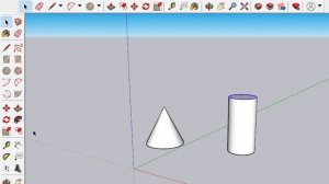 Рисование конуса и цилиндра в SketchUp