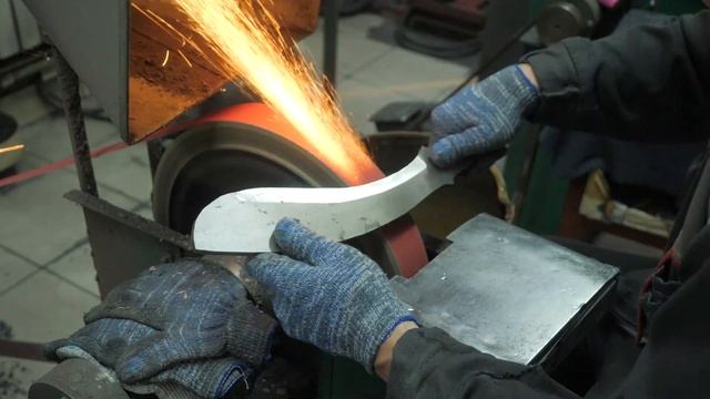 Мачете из дамасской стали. Производство. смотреть онлайн