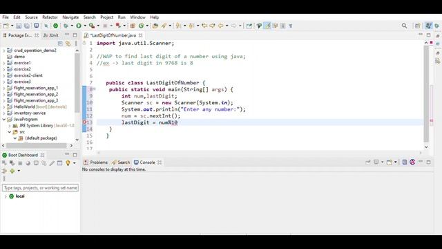 Java Program to find last digit of a given number смотреть онлайн