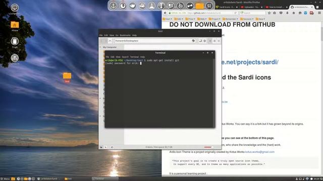 how to get sardi icon theme with the help of git and git clone смотреть онлайн