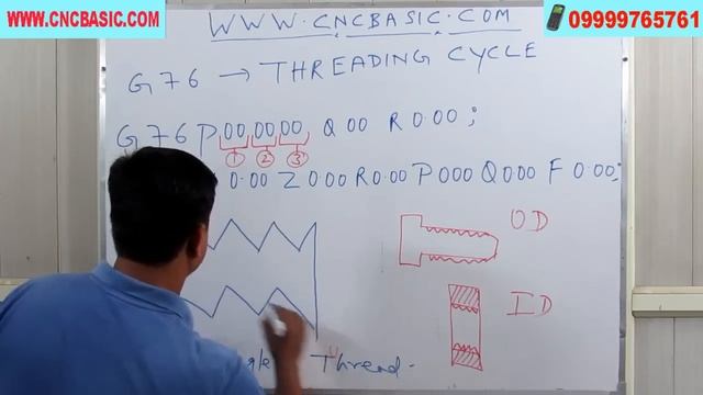 G76 code threading cycle cnc lathe machine by santosh yadav смотреть онлайн
