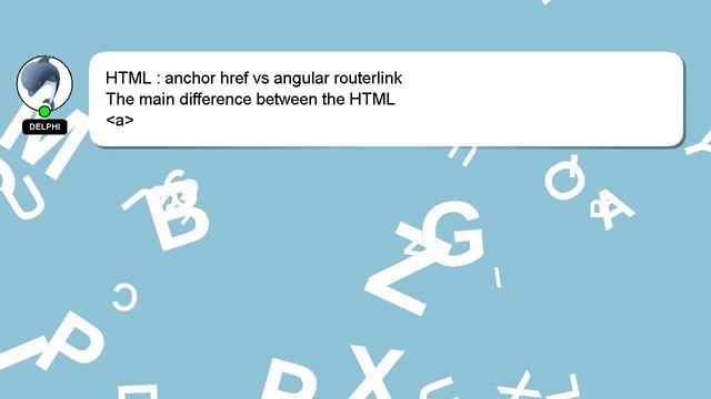 HTML : anchor href vs angular routerlink смотреть онлайн