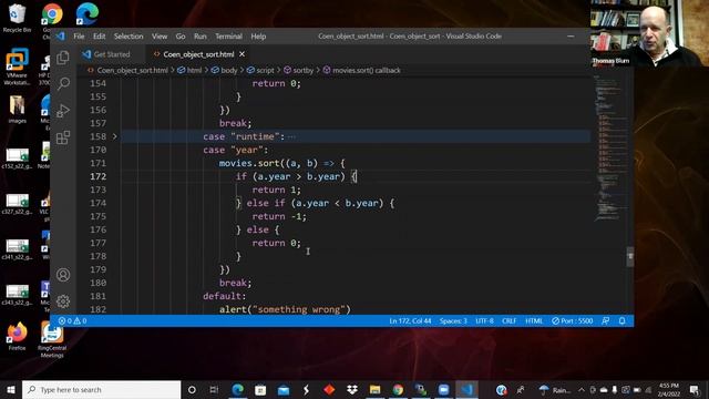 JavaScript Demo: JSON Array of objects -- sorting on different fields & dynamic table creation смотреть онлайн