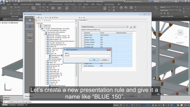 Advance Steel - Using standard AutoCAD colors for objects on drawings смотреть онлайн