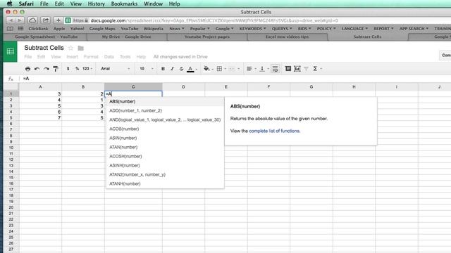 How to Subtract Cells in Google Spreadsheet смотреть онлайн