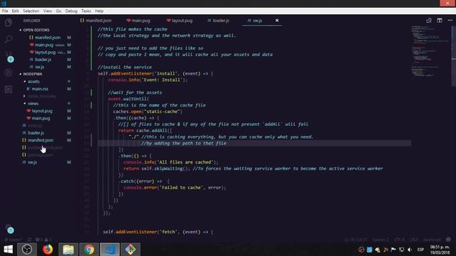Node / Express / Pug PWA ( Code Review ). смотреть онлайн