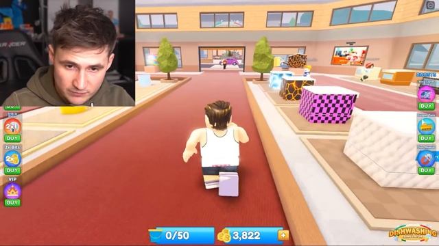 MAX LEVEL DISHWASHER UNLOCKED? - Roblox Dishwashing Simulator смотреть онлайн