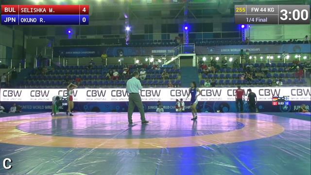 1/4 FW - 44 kg: R. OKUNO (JPN) df. M. SELISHKA (BUL), 6-4 смотреть онлайн