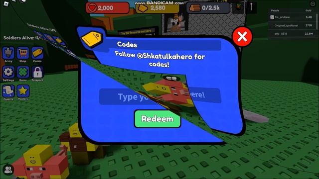 NEW UPDATE CODES[?WAR] Control Army! ROBLOX | ALL CODES | March 18, 2023 смотреть онлайн