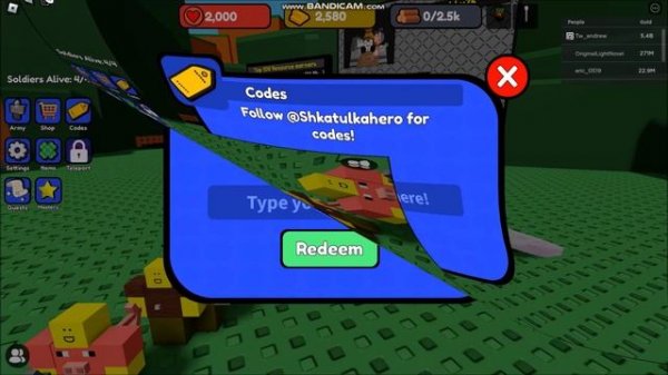NEW UPDATE CODES[?WAR] Control Army! ROBLOX | ALL CODES | March 18, 2023