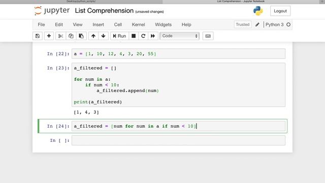 Python для начинающих. Урок 11: Генераторы списков (List comprehension). смотреть онлайн