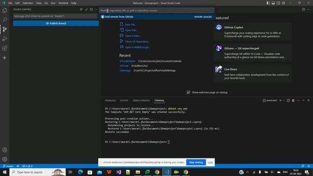 Create GitHub Repository using VSCode|Session#5|Push my first .Net Project on GitHub | Latest 2023 смотреть онлайн